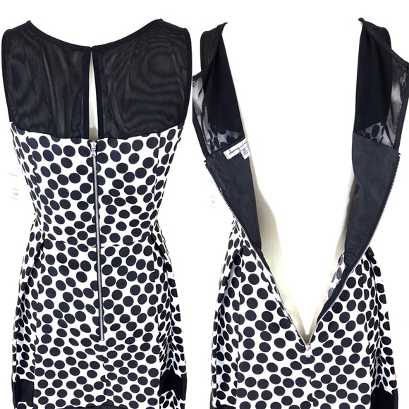 Danny & Nicola Polka Dot Fit & Flare Dress Sz 12P - Picture 6 of 8